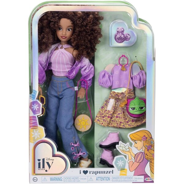 Disney ily 4EVER Rapunzel-Puppe mit Mix & Match-Outfits und glitzerndem Ringoberteil