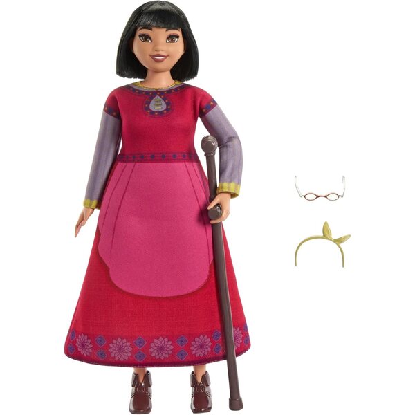 Mattel Disney Wish Dahlia of Rosas Bewegliche Puppe mit abnehmbarer Kleidung und Accessoires