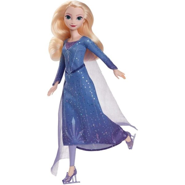 Mattel Frozen Elsa Modepuppe mit abnehmbarem Kleid und Schlittschuhen