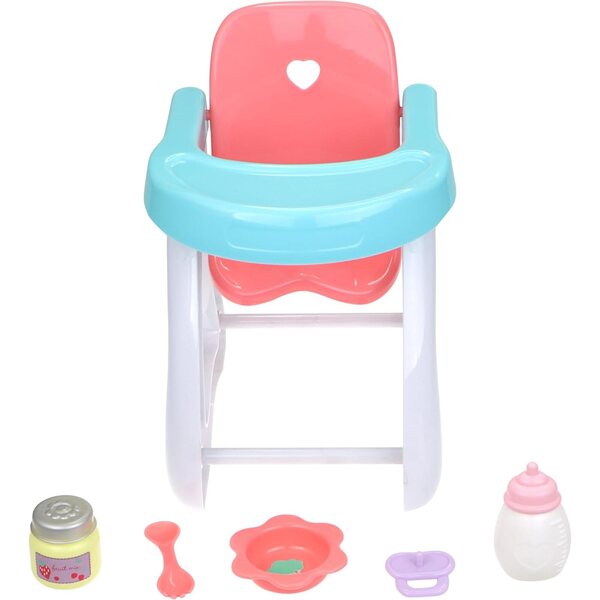 Panenka Lil Cutesies 23 cm s vysokou židlí a příslušenstvím na krmení JC Toys