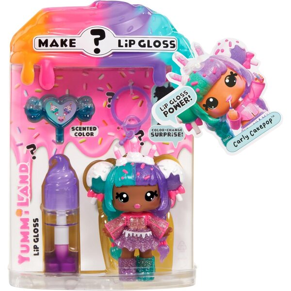Yummiland Lipgloss-Puppe Carly Cakepop – Puppe mit Farbwechsel und DIY-Lipgloss