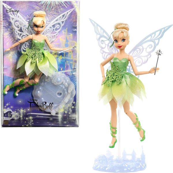 Mattel Disney Tinker Bell Sammlerpuppe mit Flügeln – 100 Jahre Disney Special Edition
