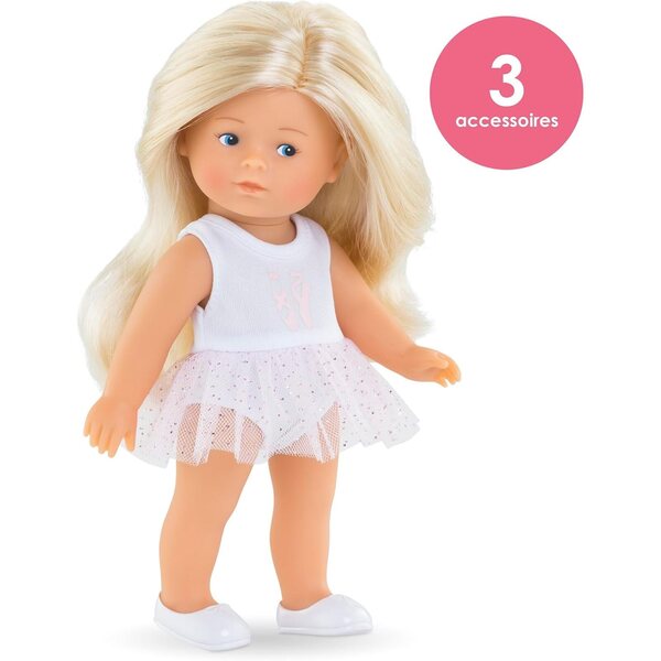 Sada mini baleríny Corolline Rosy s 8" panenkou a doplňky pro děti 3+