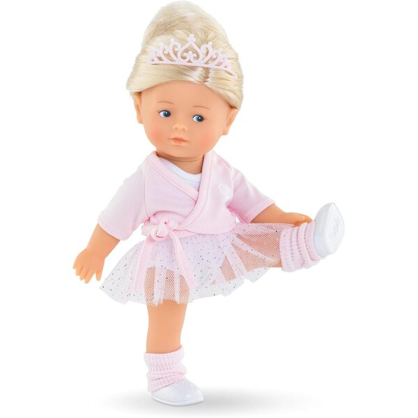 Sada mini baleríny Corolline Rosy s 8" panenkou a doplňky pro děti 3+