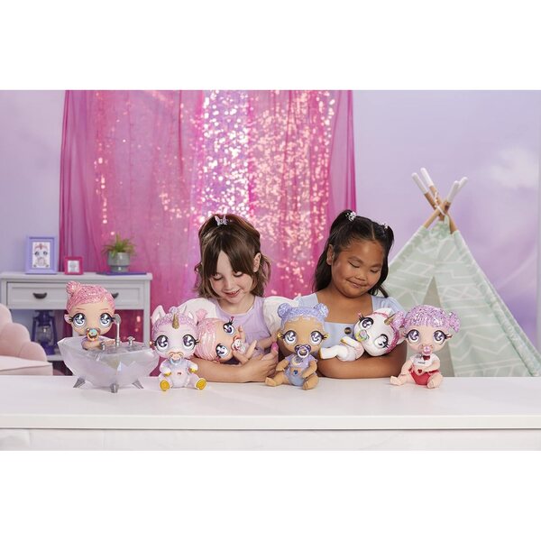 MGA Glitter Babyz Selena Stargazer Zauberpuppe mit 3 Farbwechseln und Zubehör