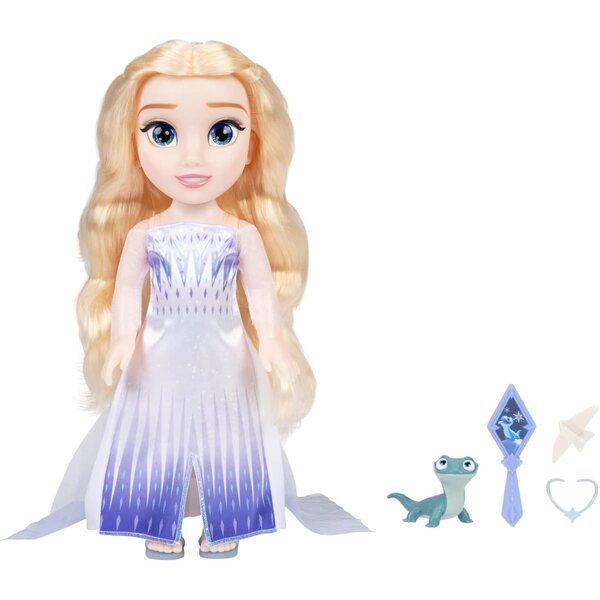 Elsa die Schneekönigin Frozen 2 Puppe mit Bruni und interaktivem Zubehör
