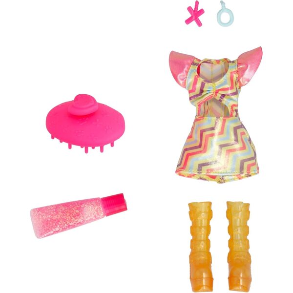 IMC Toys VIP Girls Evelyn, Modepuppe mit langen Haaren zum Stylen und 5 Accessoires
