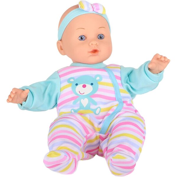 Dream Collection 14" Sound-Babypuppe mit 5 Sounds und abnehmbarem Kleid
