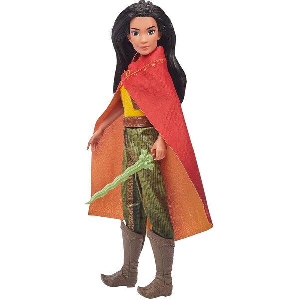 Disney Raya Puppe mit Kleidung, Schuhen und Schwert, inspiriert von Raya und dem letzten Drachen