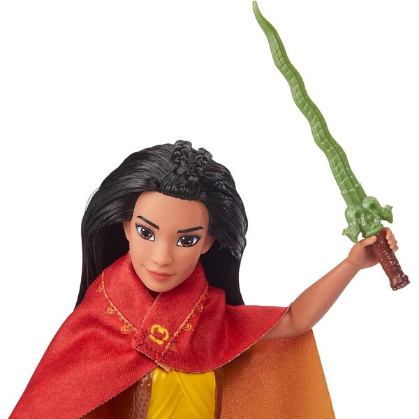Disney Raya Puppe mit Kleidung, Schuhen und Schwert, inspiriert von Raya und dem letzten Drachen