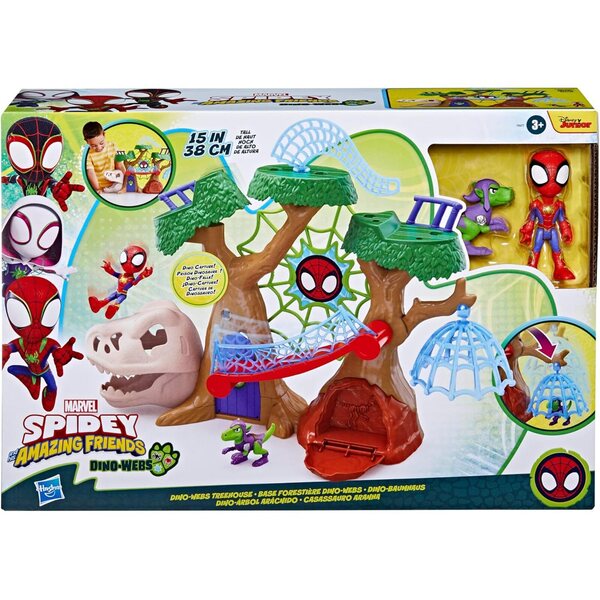 Spidey and Friends Marvel Dino-Webs Treehouse Playset Supersankarit lapsille