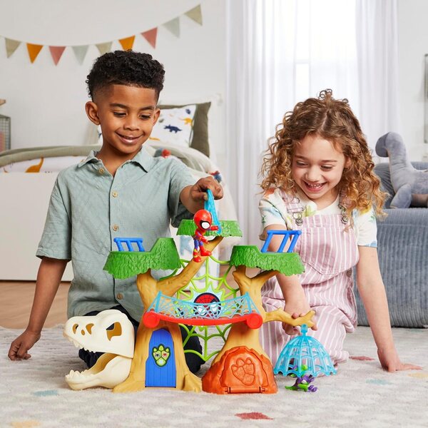 Spidey and Friends Marvel Dino-Webs Treehouse Playset Supersankarit lapsille
