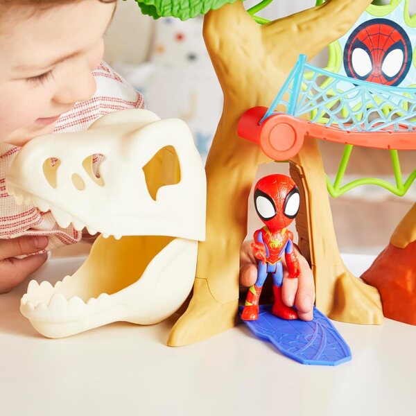 Spidey and Friends Marvel Dino-Webs Treehouse Playset Supersankarit lapsille