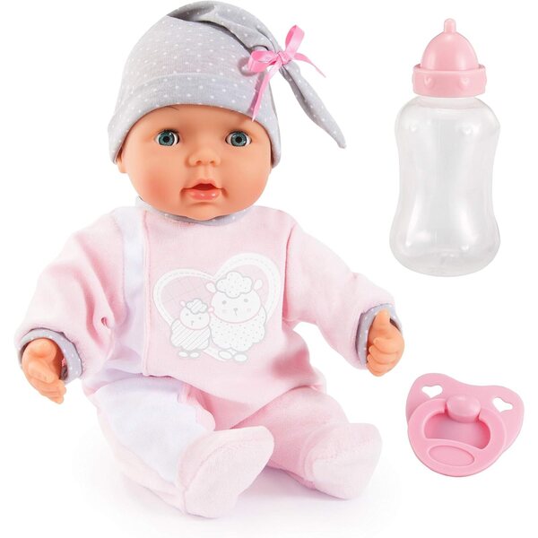 Bayer Piccolina Interaktive Puppe 38 cm mit echten Geräuschen und komplettem Zubehör