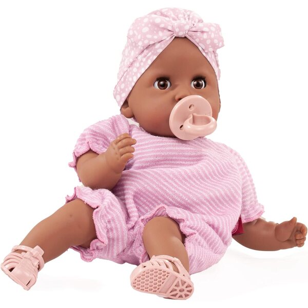 Gotz Aquini Poupée de bain douce 33 cm avec yeux marron et peignoir