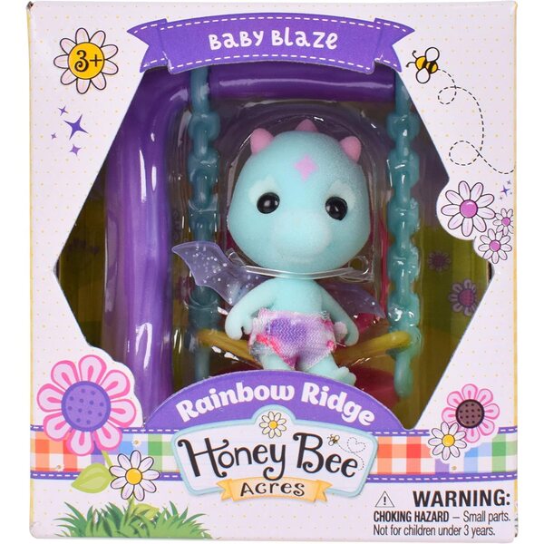 Zaskakująca figurka dziecka Honey Bee Acres Rainbow Ridge z akcesoriami - gra dla dziewczynek w wieku 3+