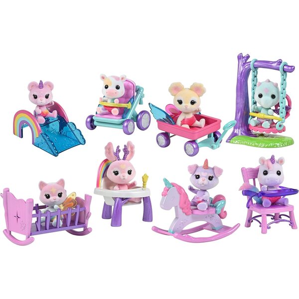 Zaskakująca figurka dziecka Honey Bee Acres Rainbow Ridge z akcesoriami - gra dla dziewczynek w wieku 3+