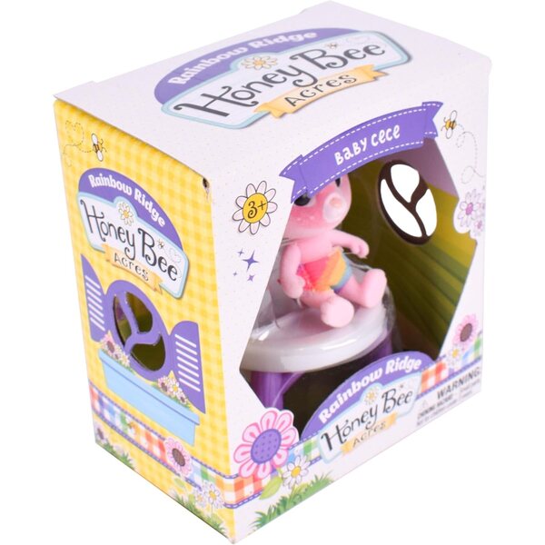 Zaskakująca figurka dziecka Honey Bee Acres Rainbow Ridge z akcesoriami - gra dla dziewczynek w wieku 3+