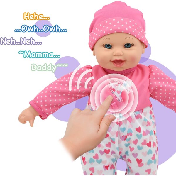 Little Darlings Twin Talking Dolls 12" mit Geräuschen und Zubehör für Kinder ab 2 Jahren