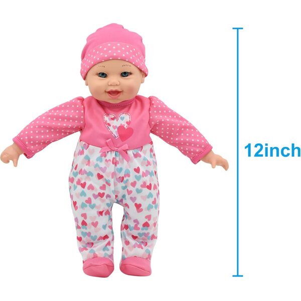 Little Darlings Twin Talking Dolls 12" mit Geräuschen und Zubehör für Kinder ab 2 Jahren