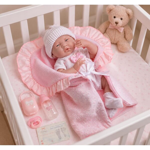 Realistyczna lalka La Newborn 15,5" z 8-częściowym zestawem upominkowym | JC Toys Berenguer