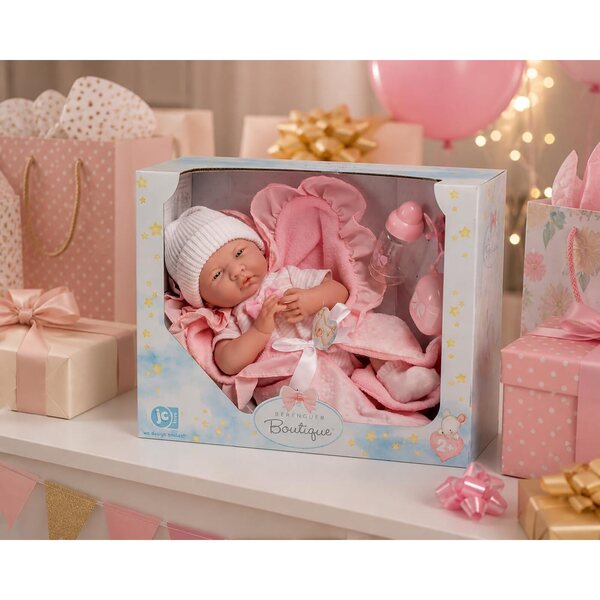 Realistyczna lalka La Newborn 15,5" z 8-częściowym zestawem upominkowym | JC Toys Berenguer