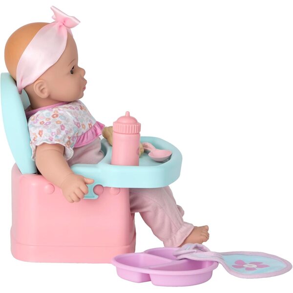 Poupée Madame Alexander 35 cm Sweet Smiles Snack Time avec chaise haute et accessoires