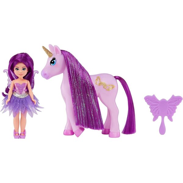 MGA Entertainment Dream Beautiful poupée de 14 cm avec fées et licornes aux couleurs changeantes