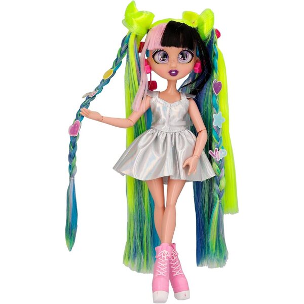 Módna bábika IMC Toys VIP Girls Megan s dlhými vlasmi a doplnkami na účes