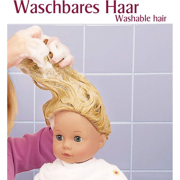 Götz Sleepy Aquini Girl Doll 33 cm avec cheveux blonds, bain et accessoires