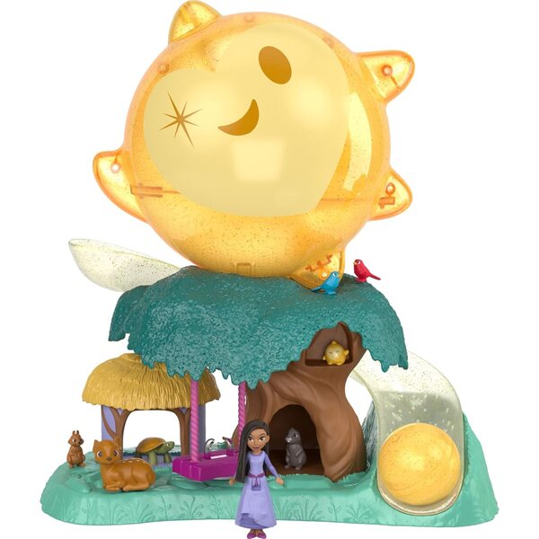 Mattel Disney Wish Magical Star Spielset mit Asha Mini-Puppe und 7 Überraschungskugeln
