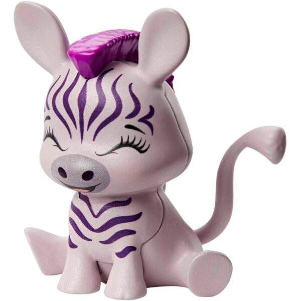 Enchantimals Zadie Zebra-Puppe, 15 cm, mit abnehmbarem Kleid und Tierreflexion