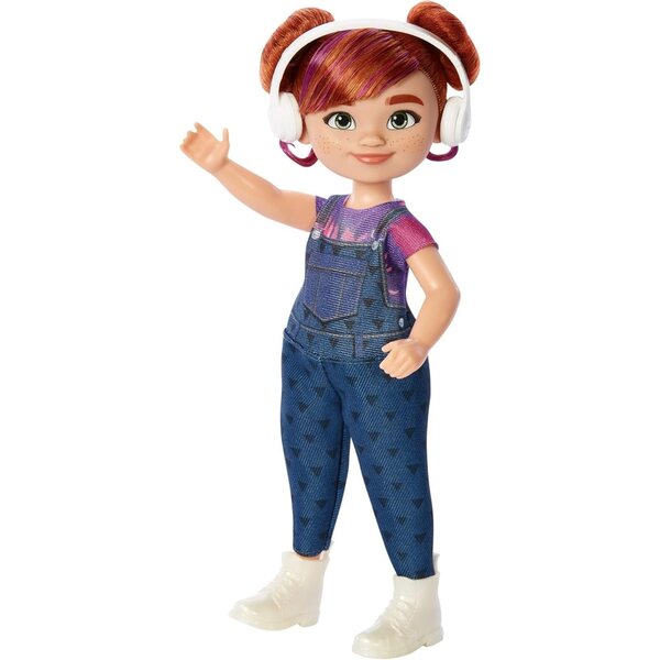 Karma's World Switch Puppe mit Kopfhörern, roten Haaren und blauen Augen, 21 cm