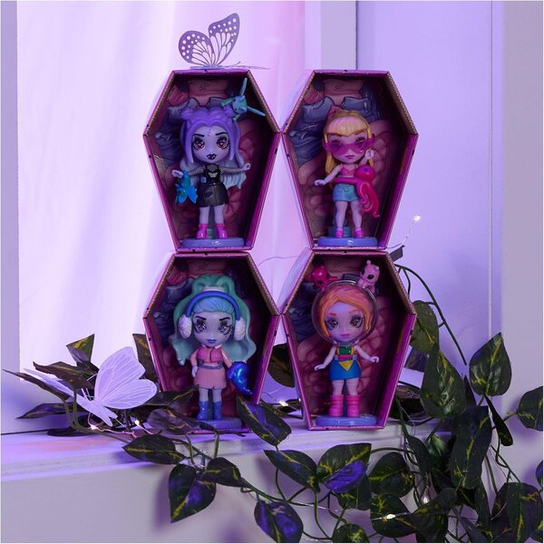 Zombaes Forever, Wild Vibes, Surprise Collectible Zombie Figure, Doll Accessories & Toy Coffin (Styles May Vary), 3.5-inch, Kids Toys for Girls
