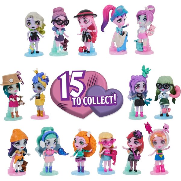 Zombaes Forever, Wild Vibes, Surprise Collectible Zombie Figure, Doll Accessories & Toy Coffin (Styles May Vary), 3.5-inch, Kids Toys for Girls