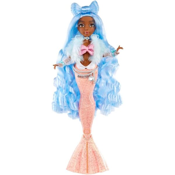 Mermaze Mermaidz Shellnelle Meerjungfrauenpuppe mit farbwechselndem Schwanz und Modeaccessoires