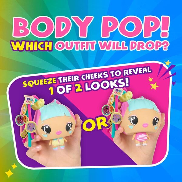 Meine Squishy Little Pop Stars – Interaktive Puppe mit 2 Outfits und Modeaccessoires