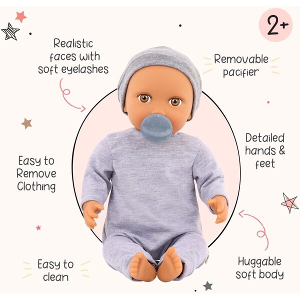 LullaBaby 14 Zoll realistische Puppe mit grünlichen Augen und weichem Körper