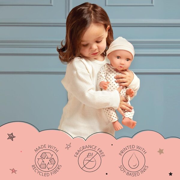 LullaBaby 14 Zoll realistische Puppe mit grünlichen Augen und weichem Körper