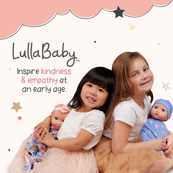 LullaBaby 14 Zoll realistische Puppe mit grünlichen Augen und weichem Körper
