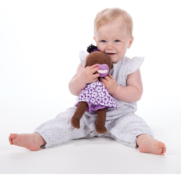 Měkká panenka Wee Baby Stella Brown 30 cm s magnetickým dudlíkem