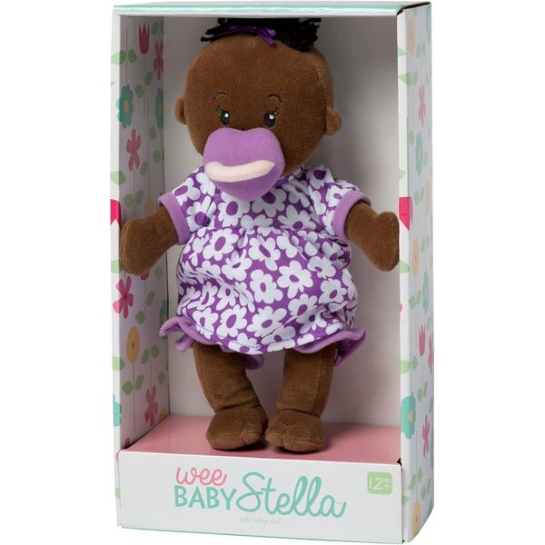 Měkká panenka Wee Baby Stella Brown 30 cm s magnetickým dudlíkem