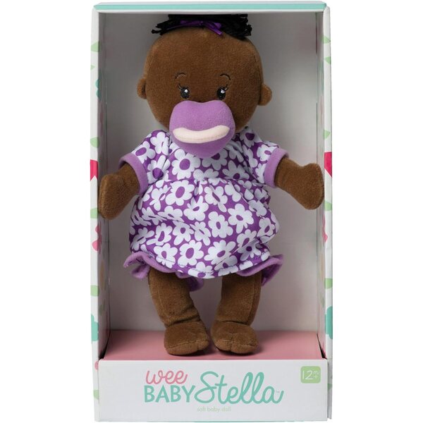 Měkká panenka Wee Baby Stella Brown 30 cm s magnetickým dudlíkem