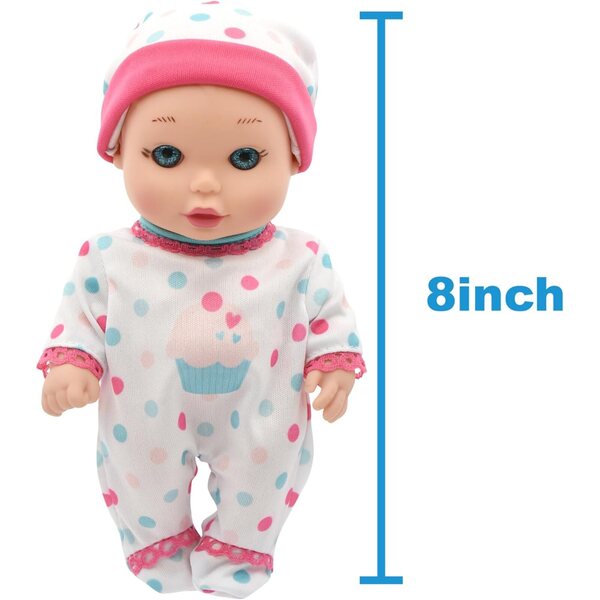 Baby Maziuna Magic Nursery: 8-Zoll-Puppenset mit Kinderbett und Schlafzubehör