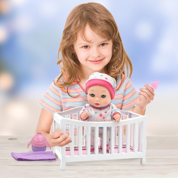 Baby Maziuna Magic Nursery: 8-Zoll-Puppenset mit Kinderbett und Schlafzubehör