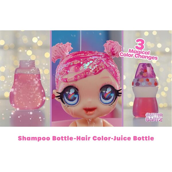 Glitzernde Babyz Solana Sunburst Puppe mit farbwechselnden Haaren und magischen Accessoires