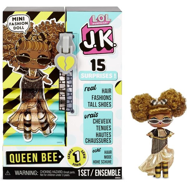 L.O.L. Überraschung! JK Queen Bee mit 15 Überraschungen und modischen Outfits für Mädchen im Alter von 4 bis 15 Jahren