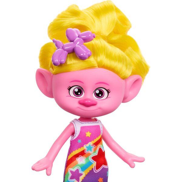 Mattel DreamWorks Trolls Trendsettin' Viva Modepuppe mit gelben Haaren und Accessoires