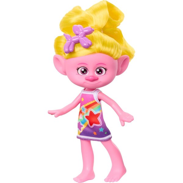 Mattel DreamWorks Trolls Trendsettin' Viva Modepuppe mit gelben Haaren und Accessoires
