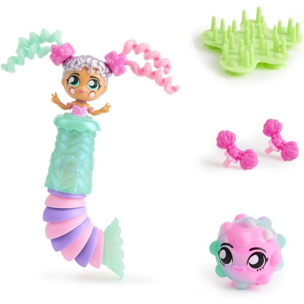Fashion Fidgets Deluxe Mermaid, Doll and Pet with 18+ Ways to Fidget